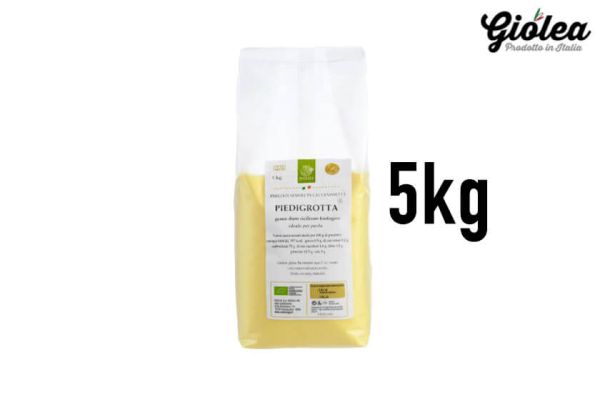 Bio Hartweizengrieß Piedigrotta 5 kg Packung - Bio Semola di grano duro - Molini Riggi