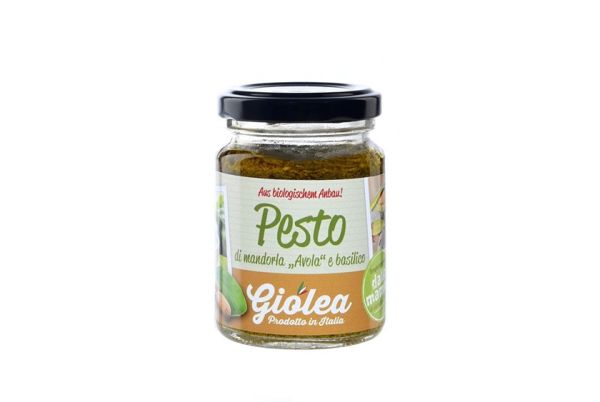 Basilikum Pesto mit Mandeln - Pesto al basilico siciliano 90g - Giolea