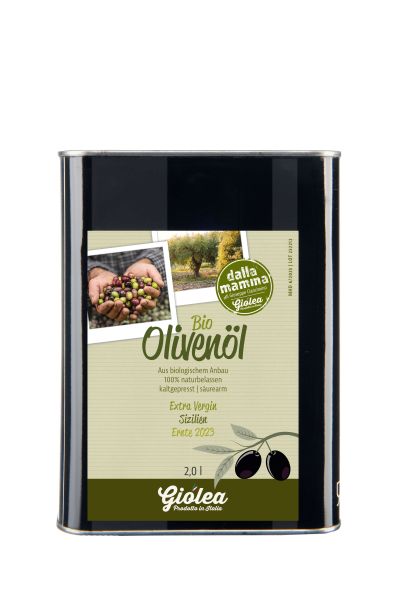 Extra Vergine BIO-Olivenöl aus Italien "dalla Mamma" 2 Liter Kanister - Giolea