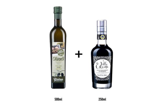 GeschenkBox Olivenöl dalla mamma + Aceto Balsamico Argento - Giolea